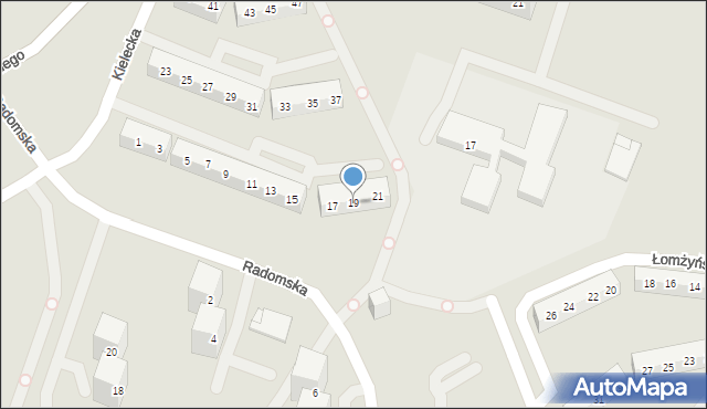 Sosnowiec, Kielecka, 19, mapa Sosnowca
