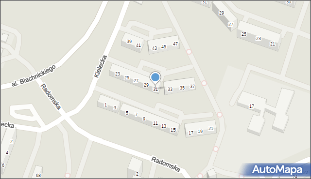 Sosnowiec, Kielecka, 31, mapa Sosnowca