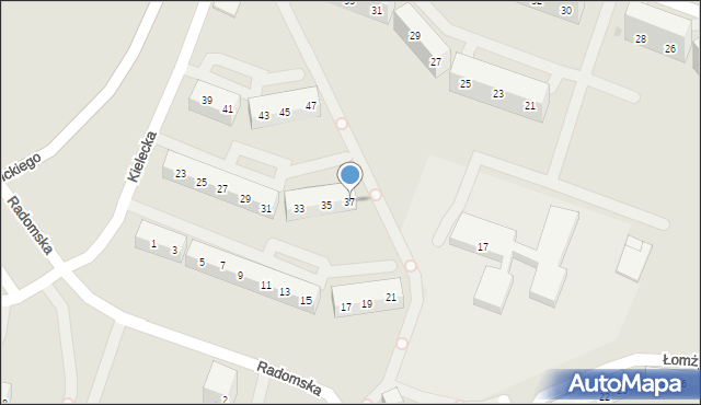 Sosnowiec, Kielecka, 37, mapa Sosnowca