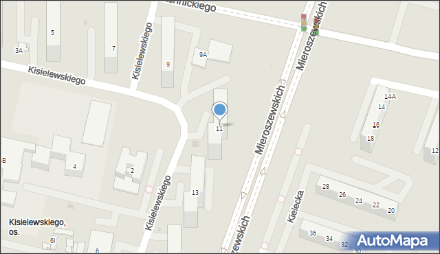 Sosnowiec, Kisielewskiego-Kisiela Stefana, 11, mapa Sosnowca
