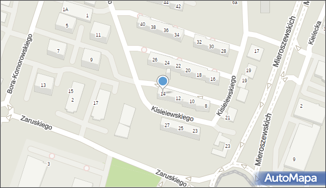 Sosnowiec, Kisielewskiego-Kisiela Stefana, 14, mapa Sosnowca