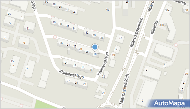 Sosnowiec, Kisielewskiego-Kisiela Stefana, 16, mapa Sosnowca