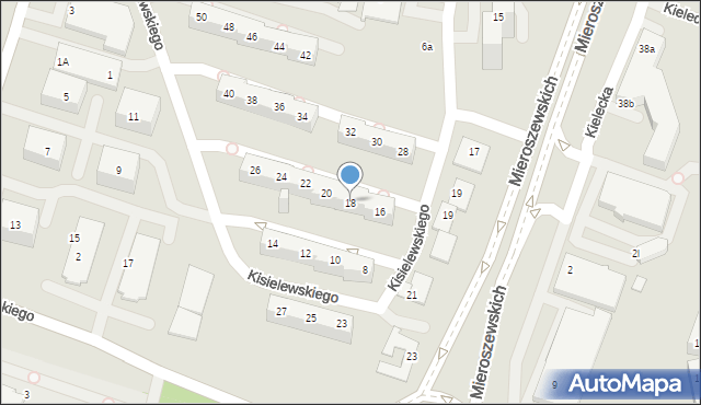 Sosnowiec, Kisielewskiego-Kisiela Stefana, 18, mapa Sosnowca