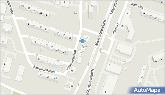 Sosnowiec, Kisielewskiego-Kisiela Stefana, 19, mapa Sosnowca