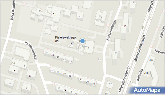 Sosnowiec, Kisielewskiego-Kisiela Stefana, 41, mapa Sosnowca