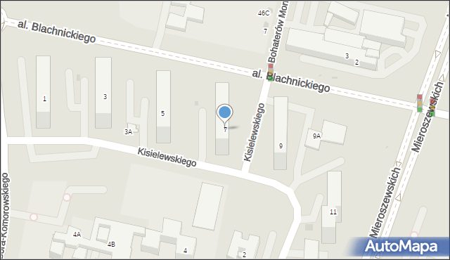 Sosnowiec, Kisielewskiego-Kisiela Stefana, 7, mapa Sosnowca