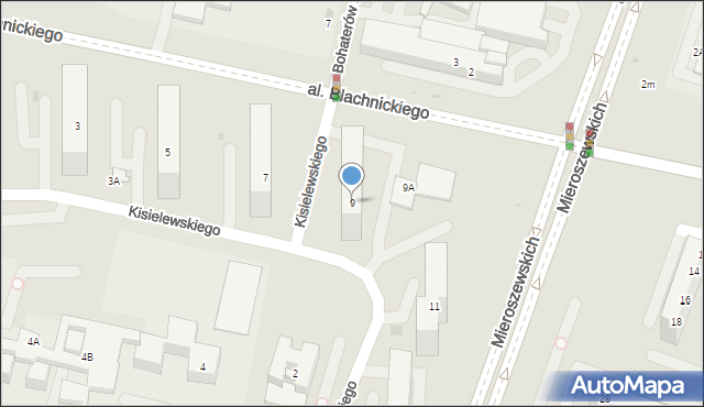 Sosnowiec, Kisielewskiego-Kisiela Stefana, 9, mapa Sosnowca