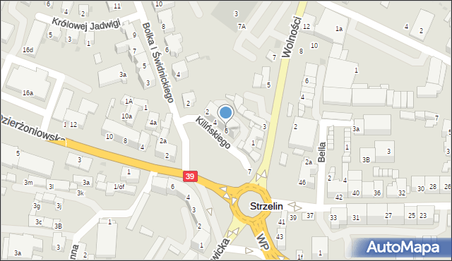 Strzelin, Kilińskiego Jana, płk., 6, mapa Strzelin