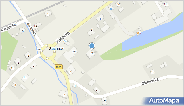 Suchacz, Kielecka, 2d, mapa Suchacz