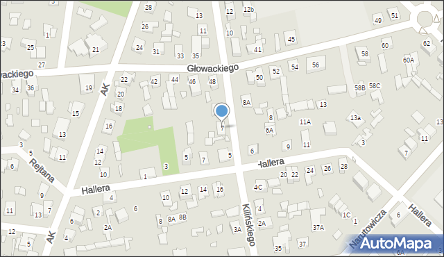 Sulejówek, Kilińskiego Jana, płk., 7, mapa Sulejówek