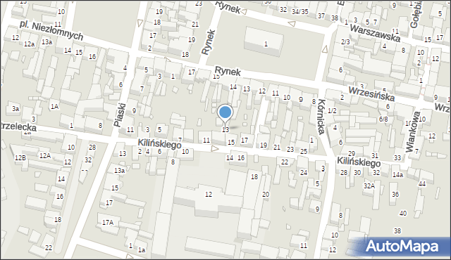 Swarzędz, Kilińskiego Jana, płk., 13, mapa Swarzędz