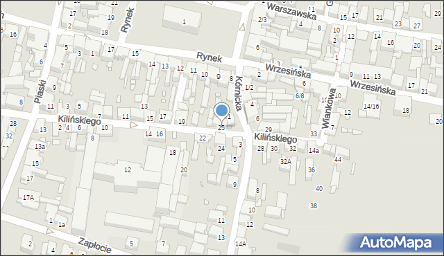 Swarzędz, Kilińskiego Jana, płk., 25, mapa Swarzędz