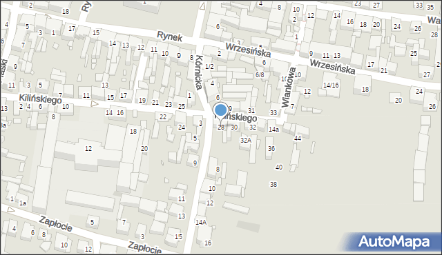 Swarzędz, Kilińskiego Jana, płk., 28, mapa Swarzędz