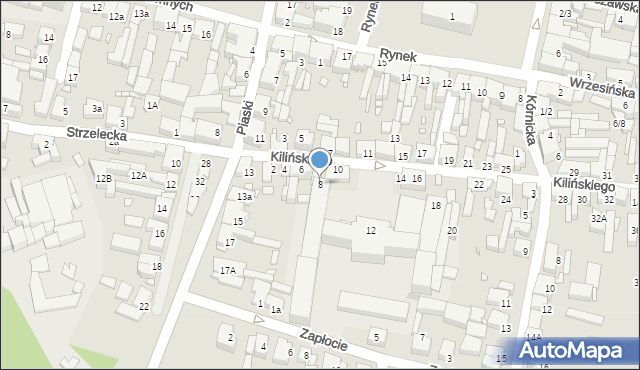 Swarzędz, Kilińskiego Jana, płk., 8, mapa Swarzędz