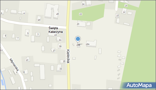 Święta Katarzyna, Kielecka, 18B, mapa Święta Katarzyna