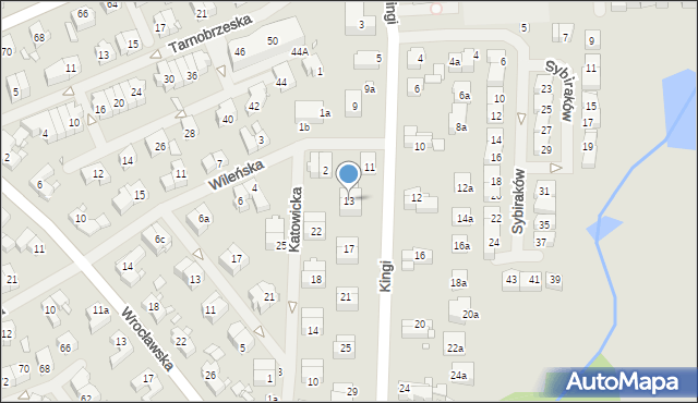 Szczecin, Kingi, 13, mapa Szczecina