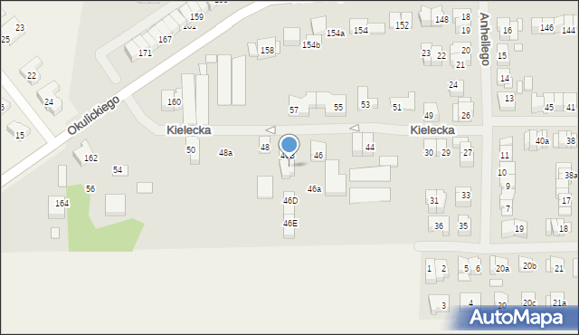 Szczecin, Kielecka, 46C, mapa Szczecina