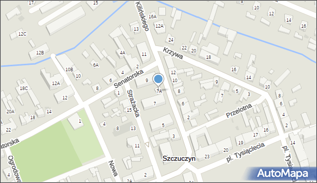 Szczuczyn, Kilińskiego Jana, płk., 7A, mapa Szczuczyn