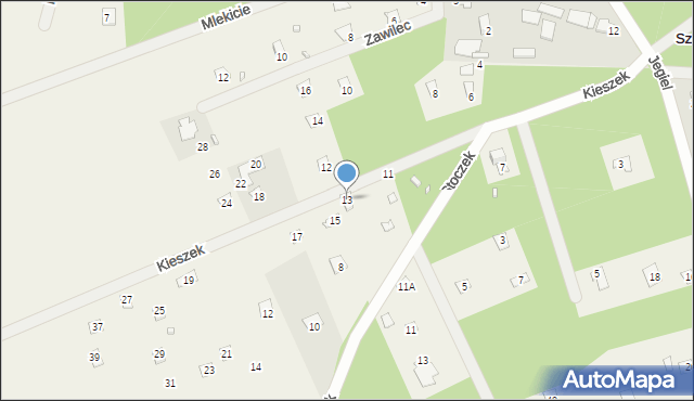 Szumin, Kieszek, 13, mapa Szumin