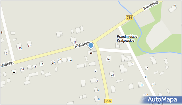 Szydłów, Kielecka, 28, mapa Szydłów