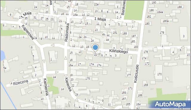 Szydłowiec, Kilińskiego Jana, płk., 11, mapa Szydłowiec