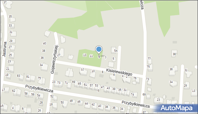 Tarnów, Kisielewskiego-Kisiela Stefana, 9, mapa Tarnów