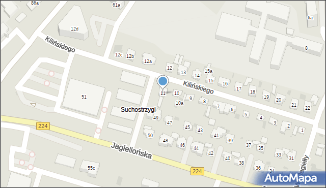 Tczew, Kilińskiego Jana, płk., 11, mapa Tczew
