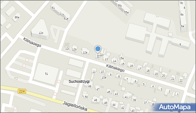 Tczew, Kilińskiego Jana, płk., 12, mapa Tczew