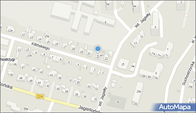 Tczew, Kilińskiego Jana, płk., 21, mapa Tczew