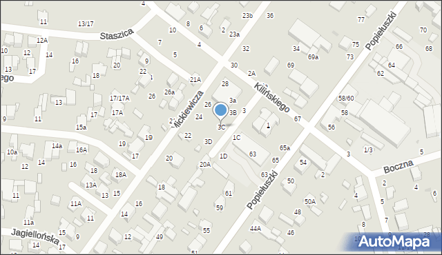 Tomaszów Mazowiecki, Kilińskiego Jana, płk., 3C, mapa Tomaszów Mazowiecki
