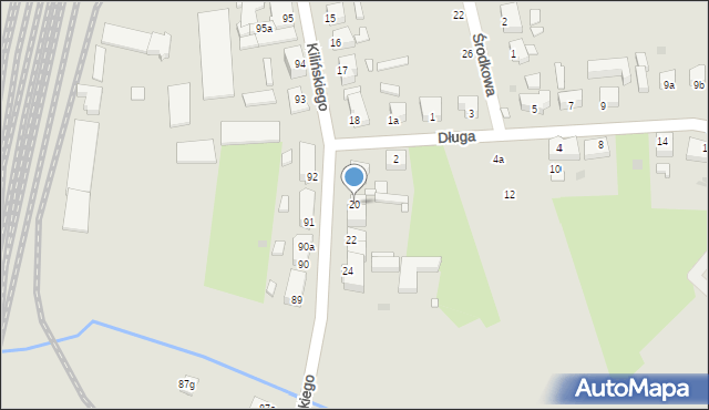 Trzebiatów, Kilińskiego Jana, płk., 20, mapa Trzebiatów