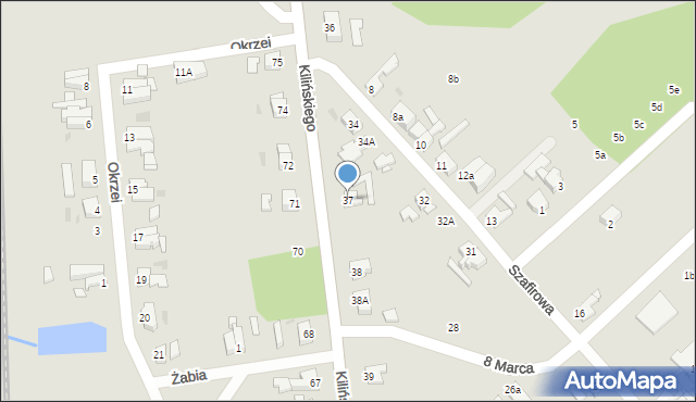 Trzebiatów, Kilińskiego Jana, płk., 37, mapa Trzebiatów