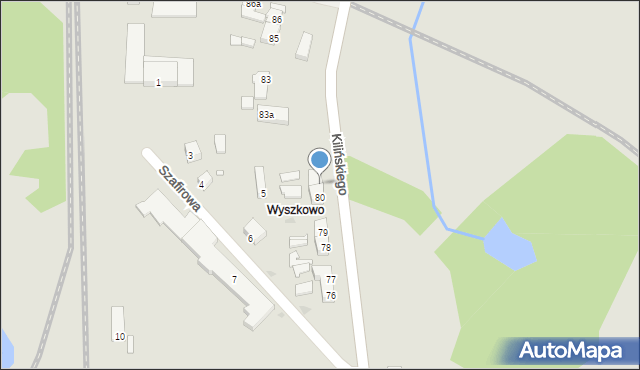 Trzebiatów, Kilińskiego Jana, płk., 81, mapa Trzebiatów