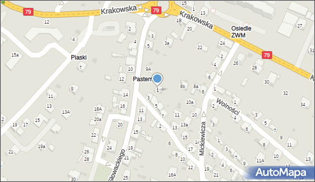 Trzebinia, Kilińskiego Jana, płk., 1, mapa Trzebinia