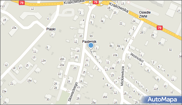 Trzebinia, Kilińskiego Jana, płk., 3, mapa Trzebinia