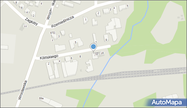 Twardogóra, Kilińskiego Jana, płk., 10, mapa Twardogóra