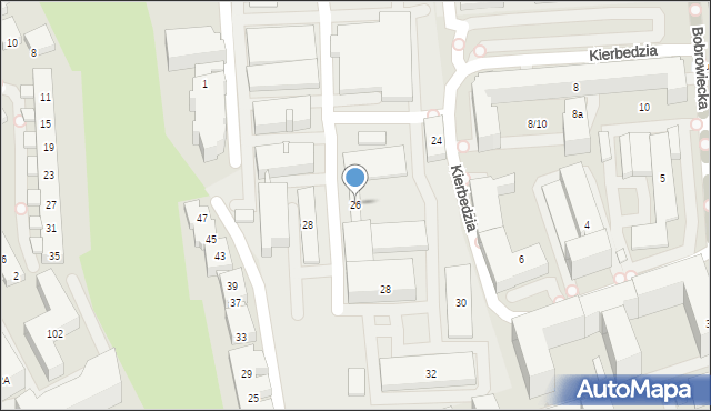 Warszawa, Kierbedzia Stanisława, 26, mapa Warszawy