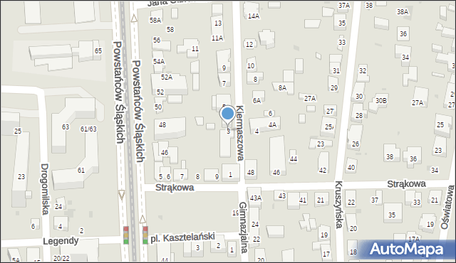 Warszawa, Kiermaszowa, 3, mapa Warszawy