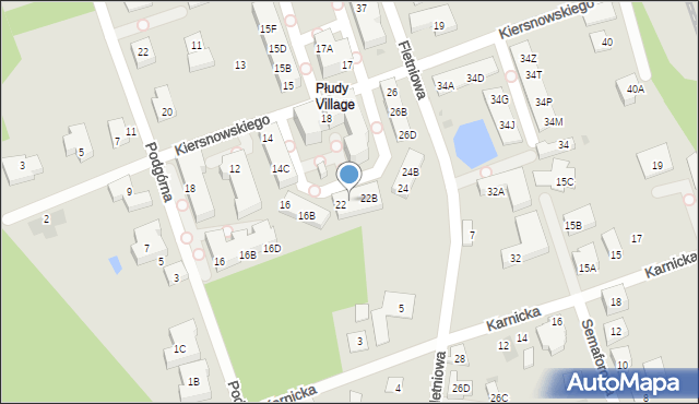 Warszawa, Kiersnowskiego Krzysztofa, 22A, mapa Warszawy