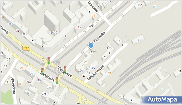 Warszawa, Kijowska, 2, mapa Warszawy