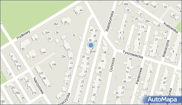 Warszawa, Kisielicka, 27, mapa Warszawy