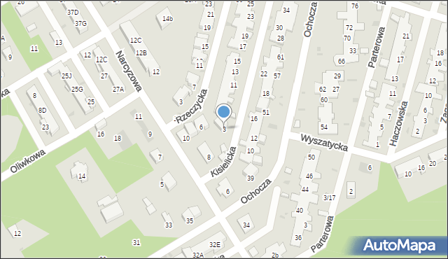 Warszawa, Kisielicka, 3, mapa Warszawy