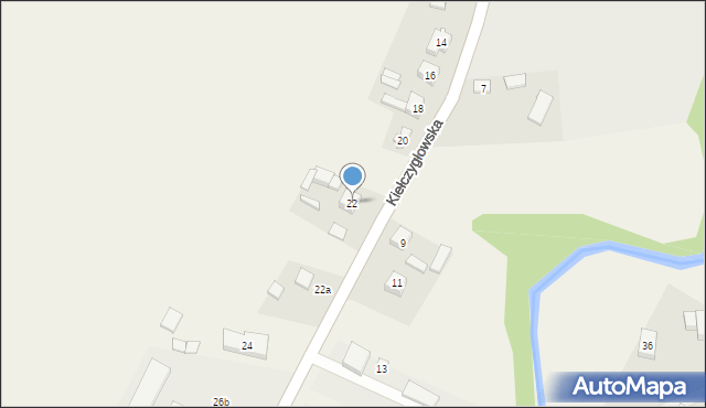 Widawa, Kiełczygłowska, 22, mapa Widawa