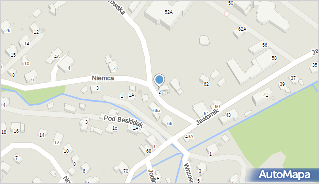 Wisła, Kiczerowska, 2, mapa Wisła