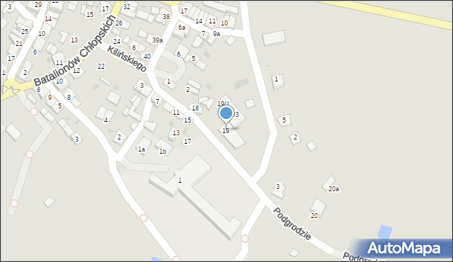 Wiślica, Kilińskiego Jana, płk., 19, mapa Wiślica