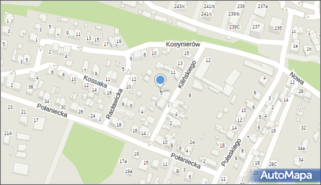 Wojkowice, Kilińskiego Jana, płk., 5, mapa Wojkowice