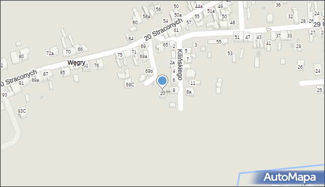 Wolbrom, Kilińskiego Jana, płk., 10, mapa Wolbrom
