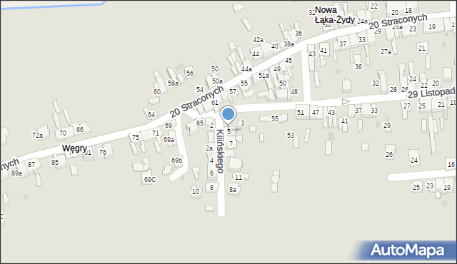 Wolbrom, Kilińskiego Jana, płk., 5, mapa Wolbrom