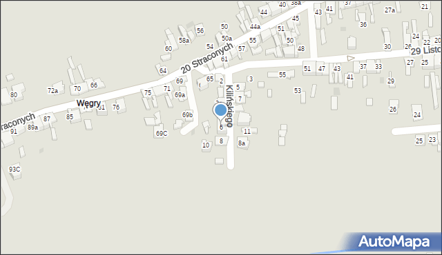 Wolbrom, Kilińskiego Jana, płk., 6, mapa Wolbrom