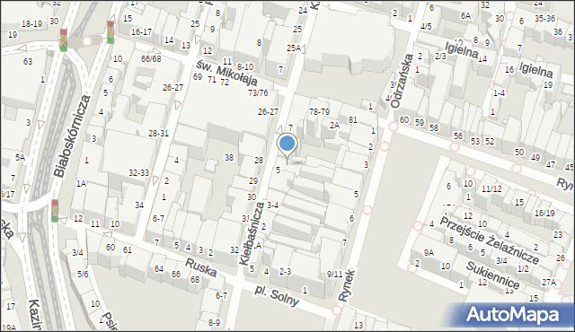 Wrocław, Kiełbaśnicza, 28i, mapa Wrocławia